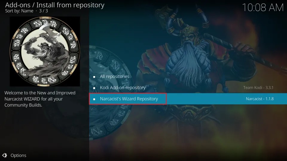 Choose the Narcacist's Wizard Repository