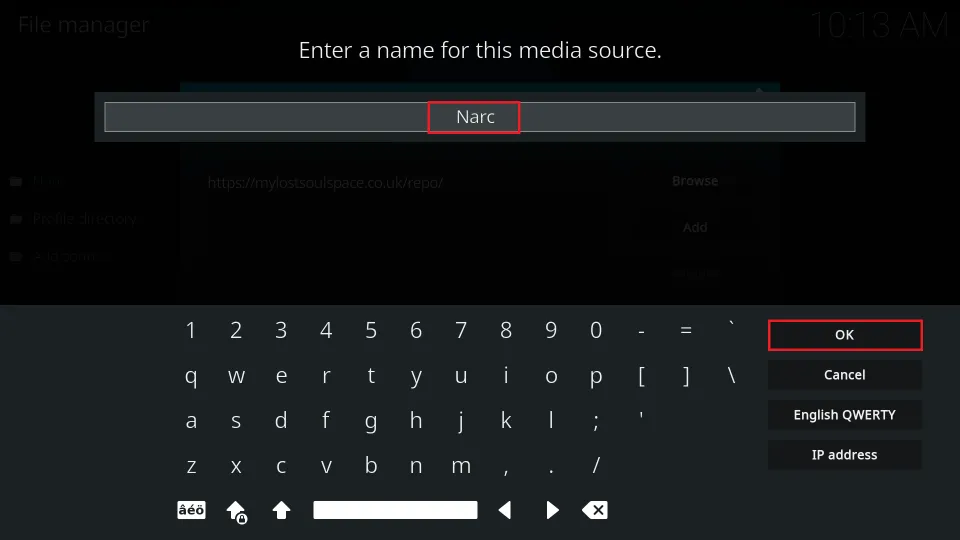 Click OK