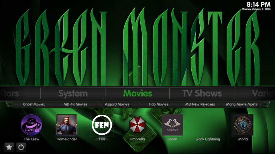 green monster kodi build