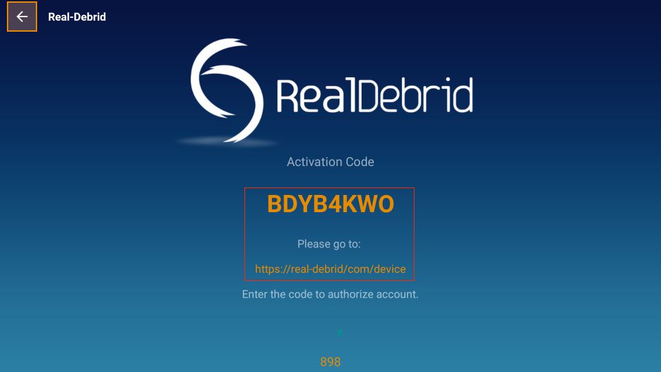 real debrid activation code