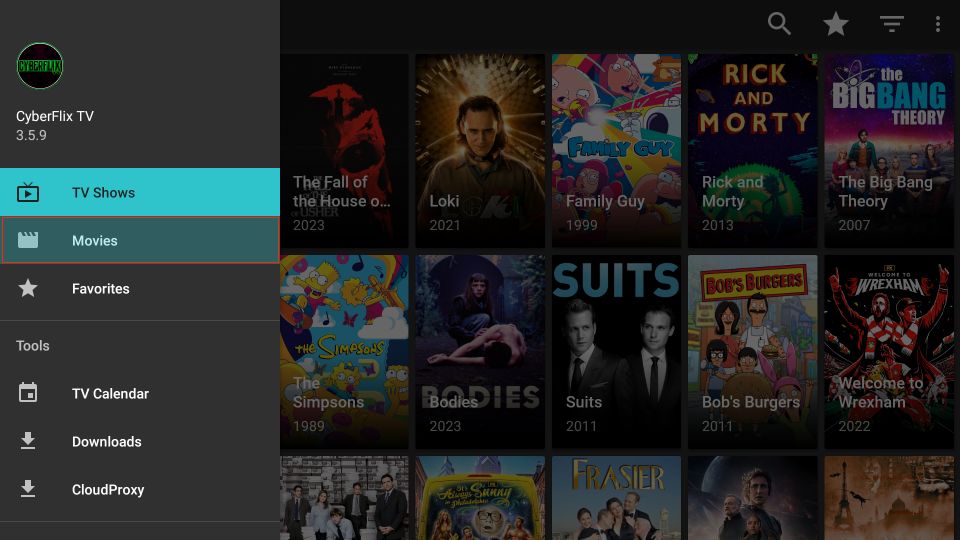 Cyberflix tv app online