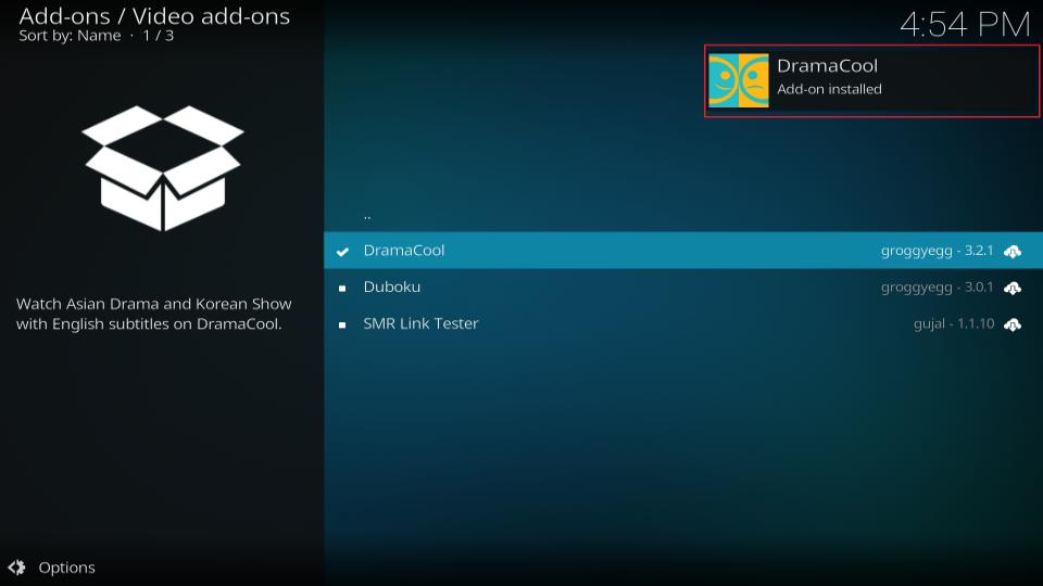 drama-cool-addon-installed