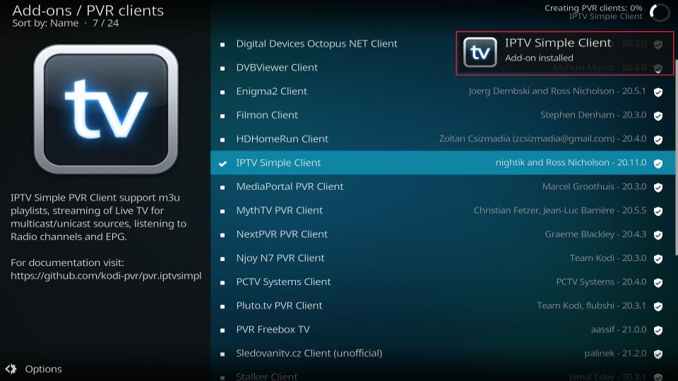 iptv-simple-client-installed
