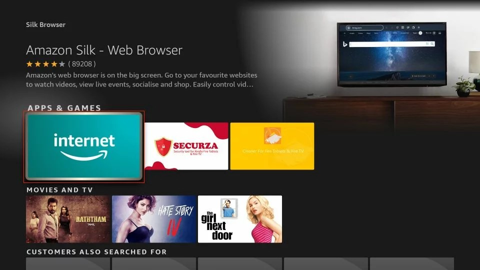 select amazon silk browser