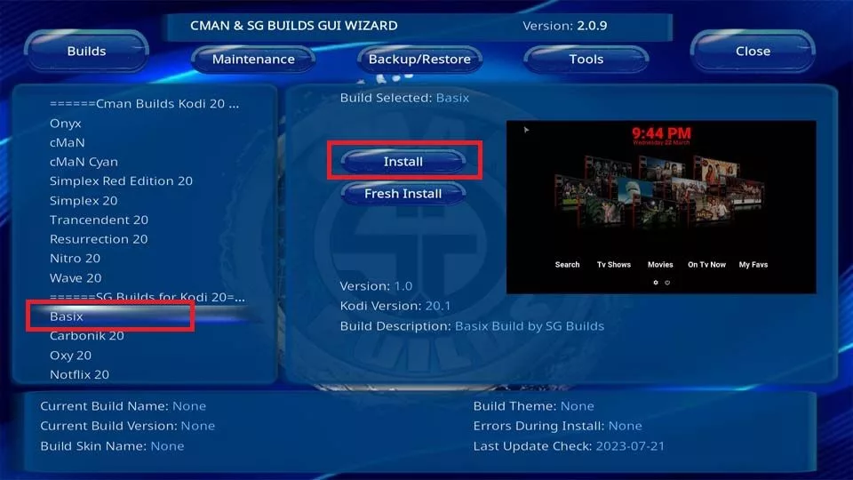 install basix build