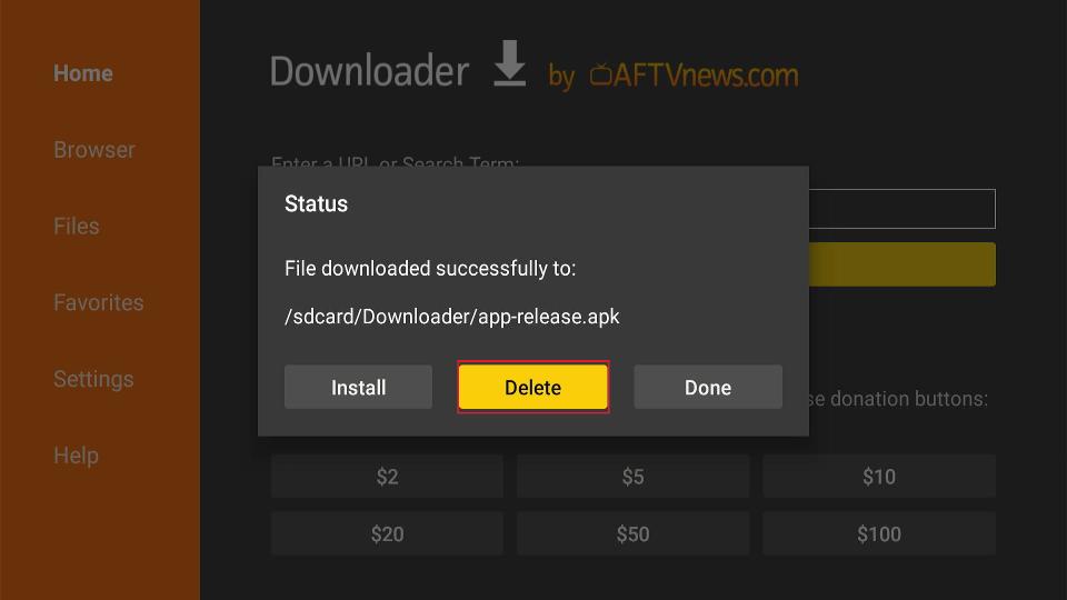 delete apk updater apk