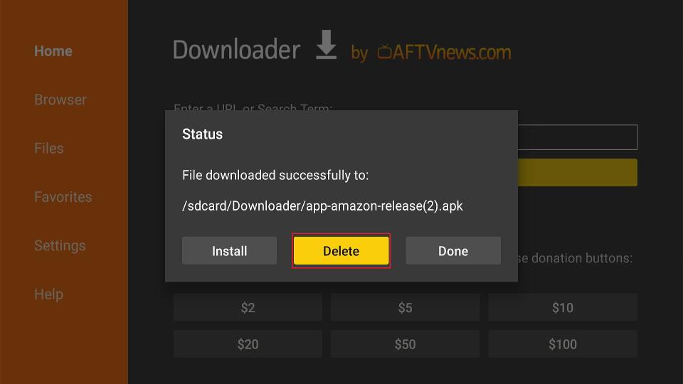 delete apk