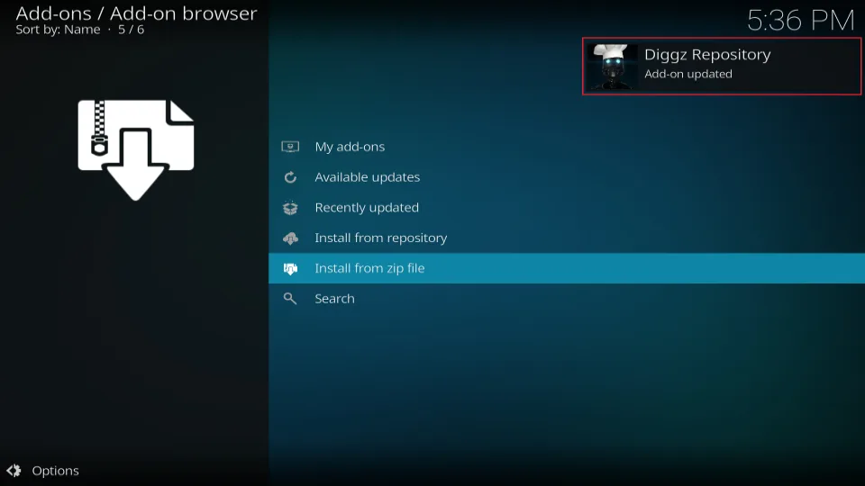diggz repository installed