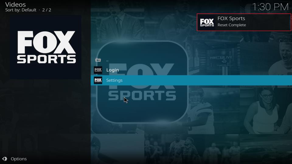 fox sports reset complete