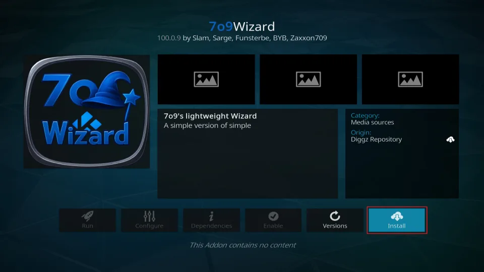 install 709 wizard