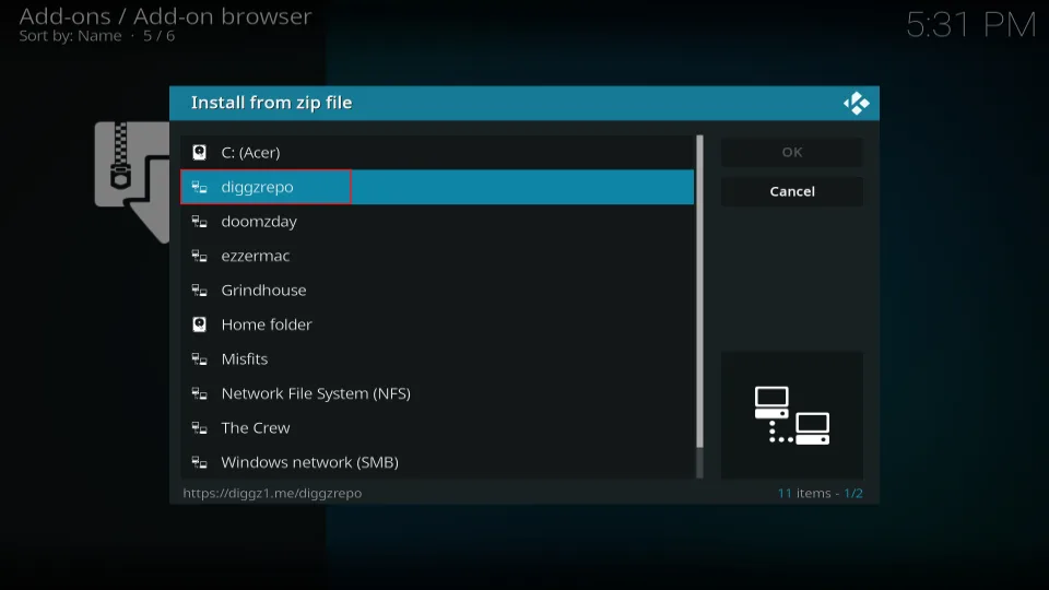install from zip file - diggzrepo