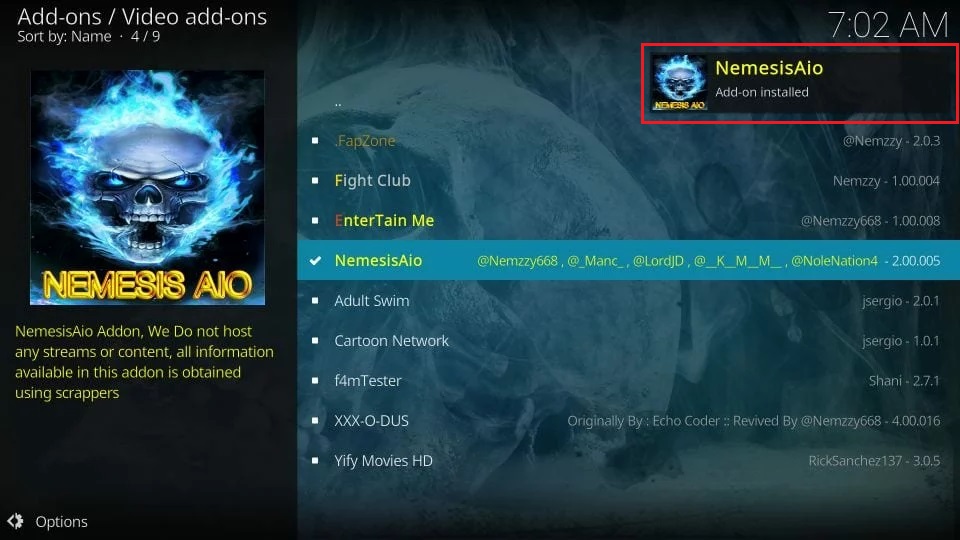 nemesis aio addon installed