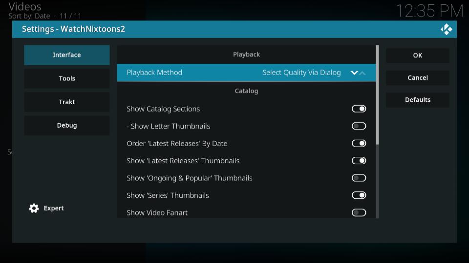 playback settings