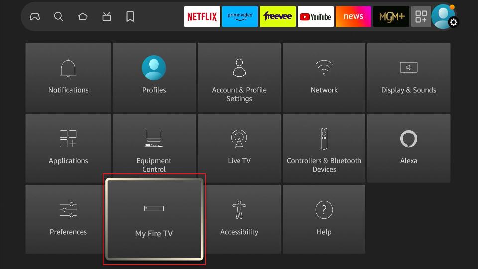 select my fire tv