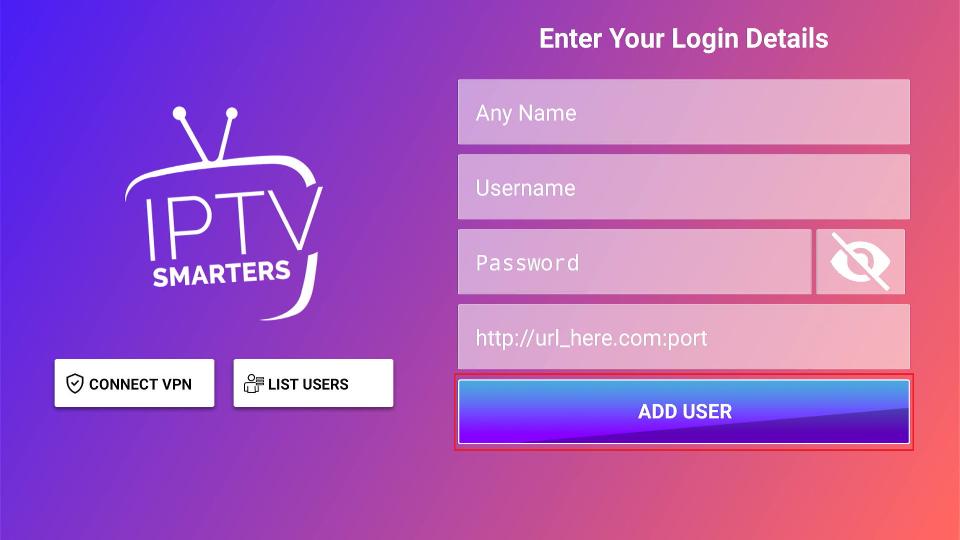 smarters add user