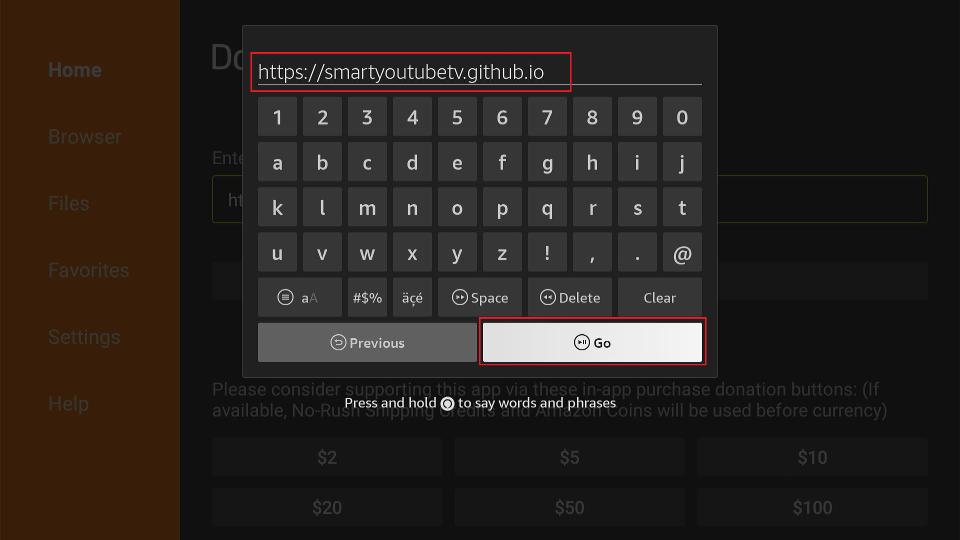 smartyoutube tv url