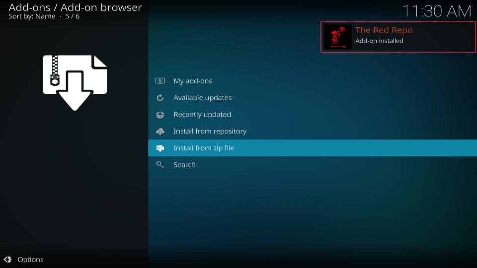 The Red Repo Installed