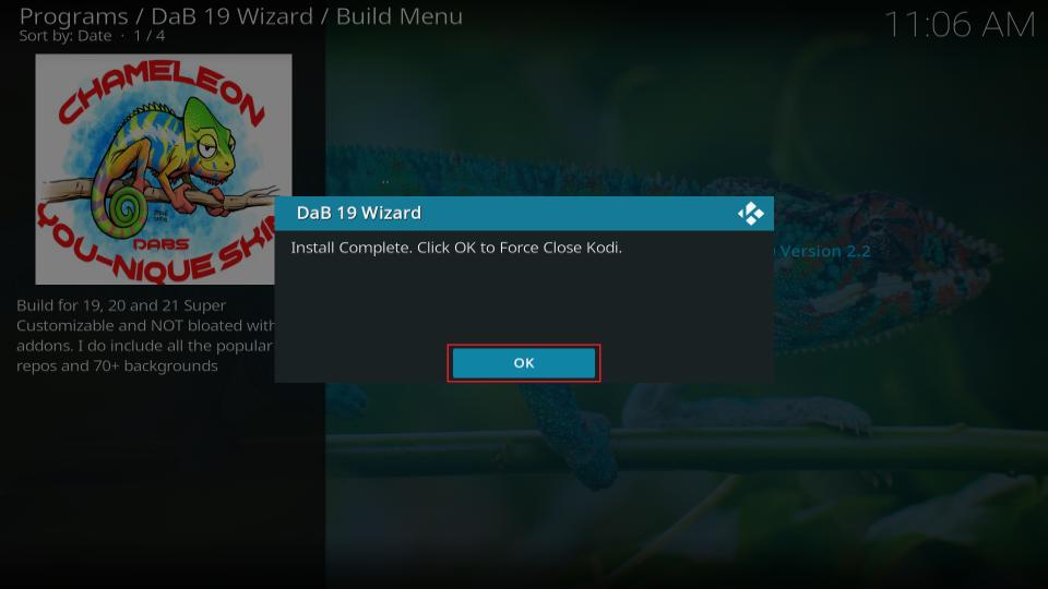 force close kodi