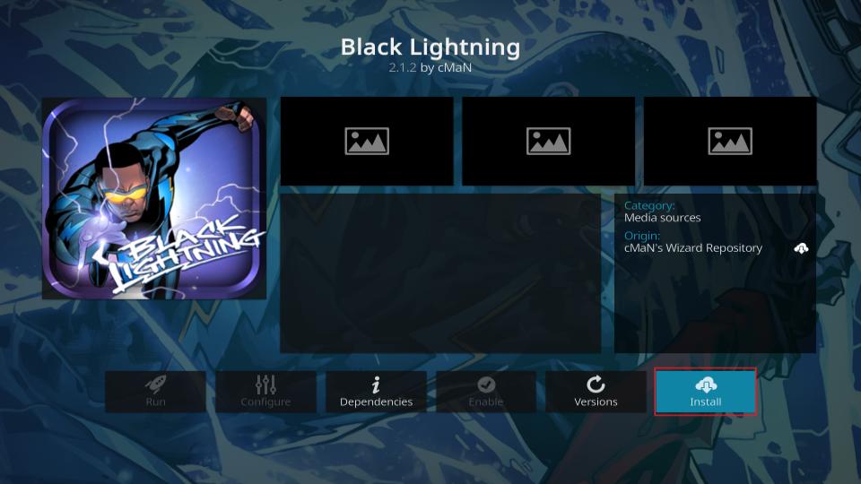 install black lightening