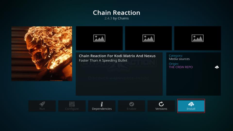 install chain reaction