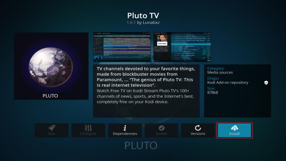 install pluto tv