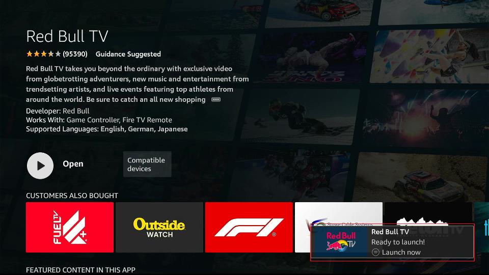 redbull tv installed