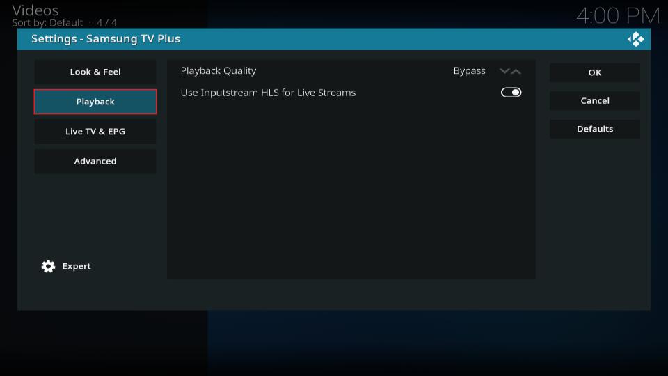 select playback
