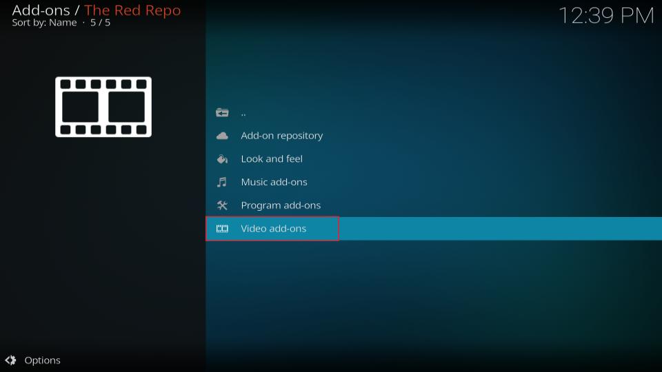 select video addons