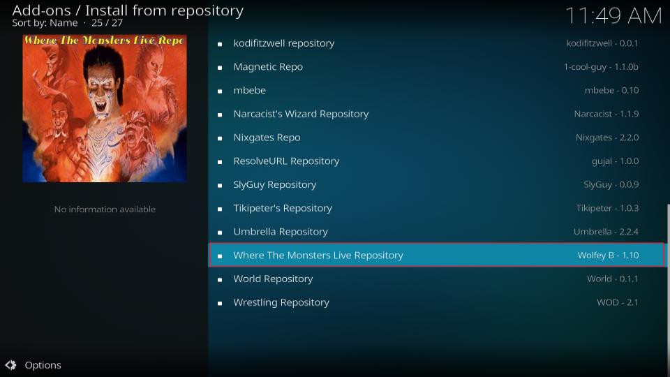 select where the monster live repository