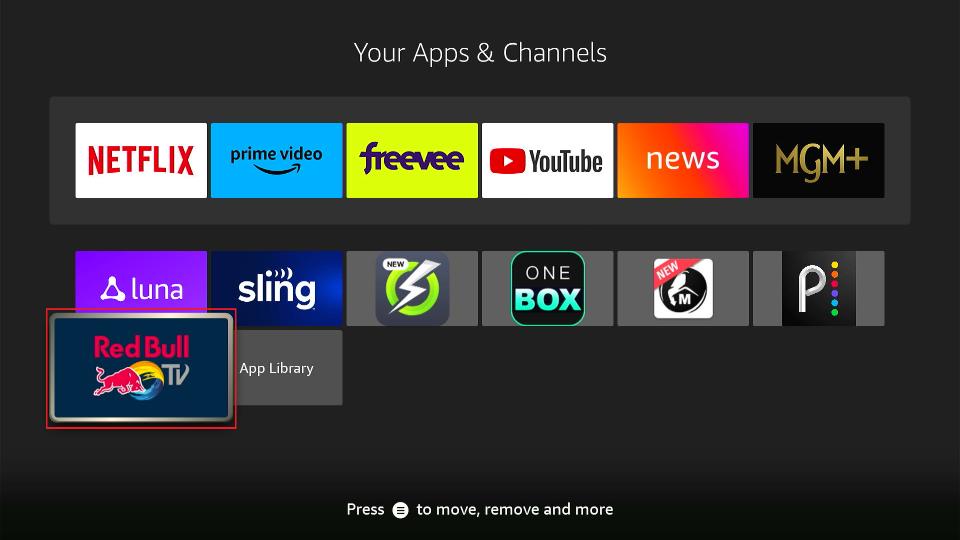 your apps and channels redbull tv