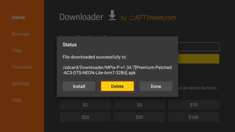 delete apk