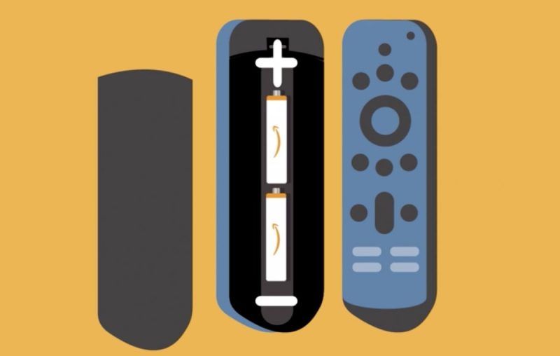 setting up firestick inserting batteries