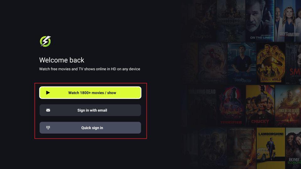 onstream app log in options