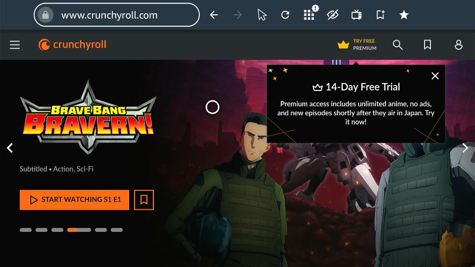 crunchyroll home page