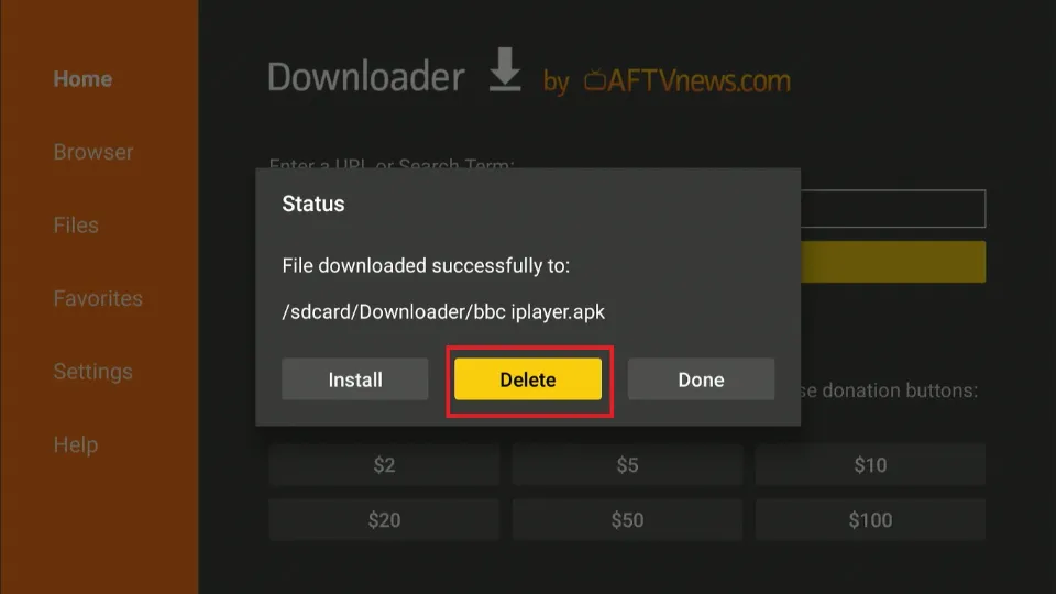 delete