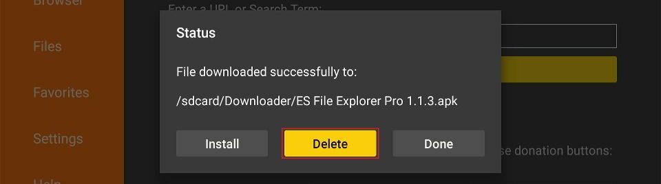 delete es file explorer apk