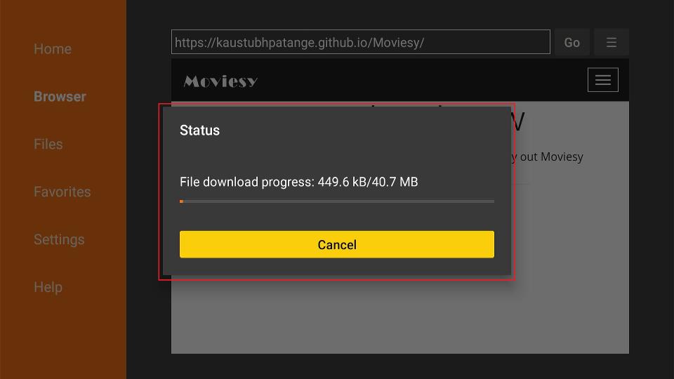 moviesy downloading progress