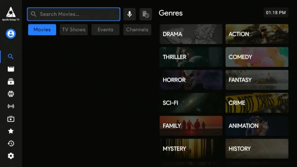 select search tab