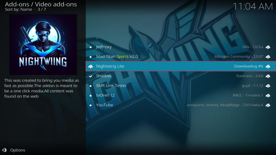 downloading nightwing lite