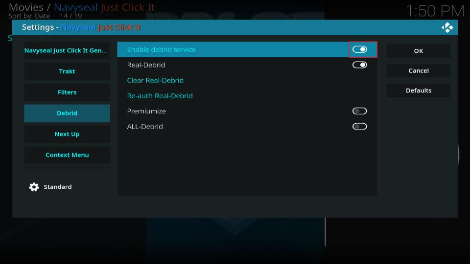 enable debrid service