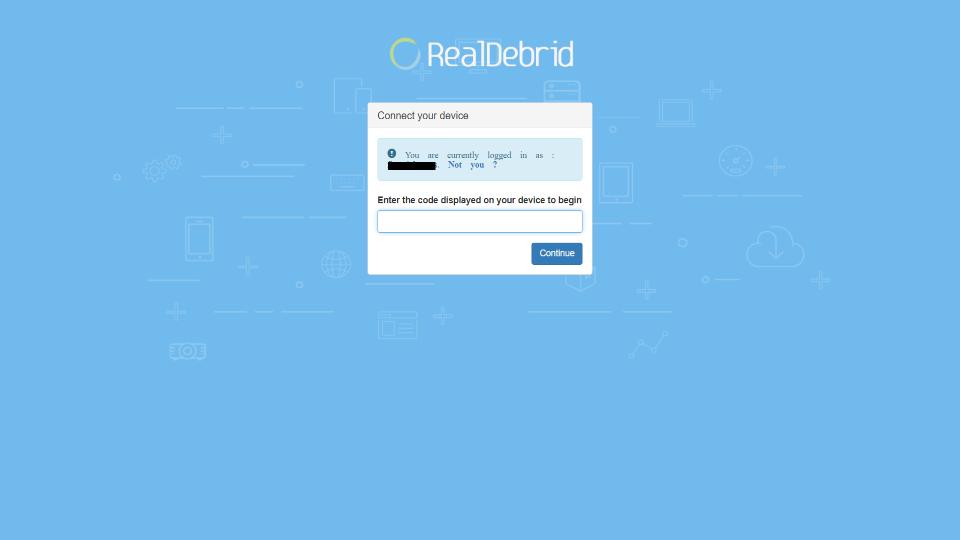 realdebrid enter code