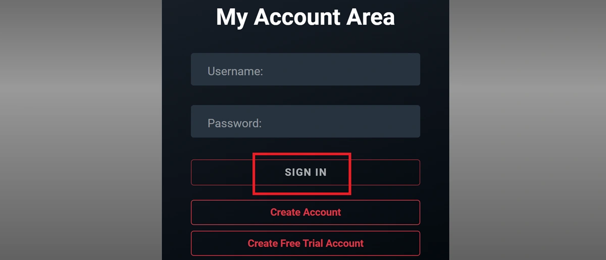 click on sign in