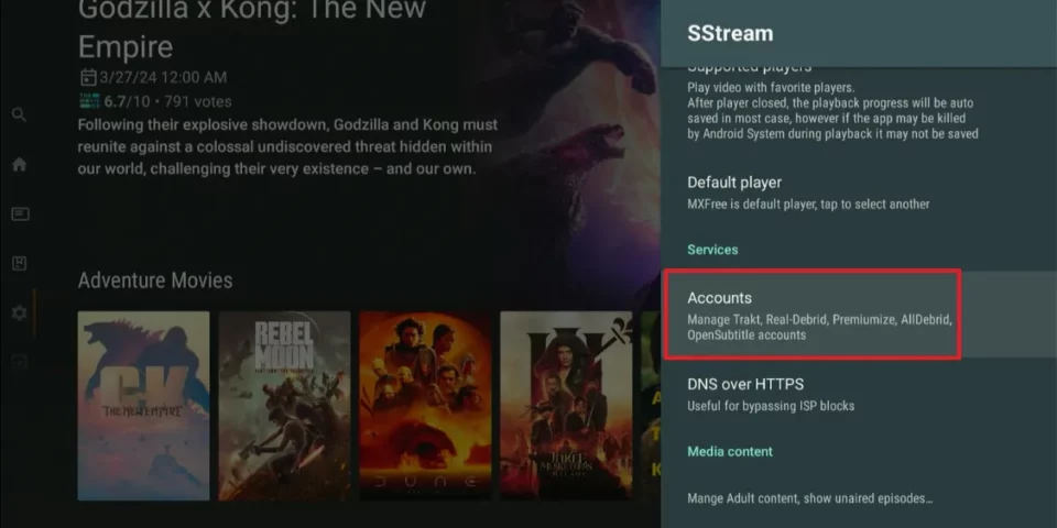 select accounts