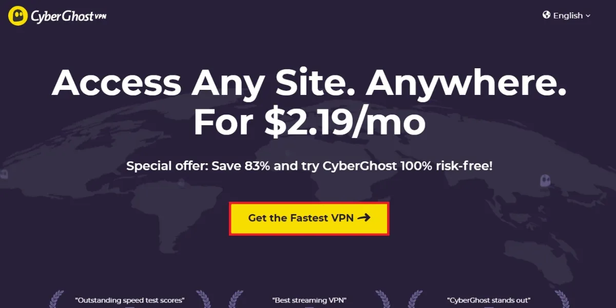 click on Get the Fastest VPN