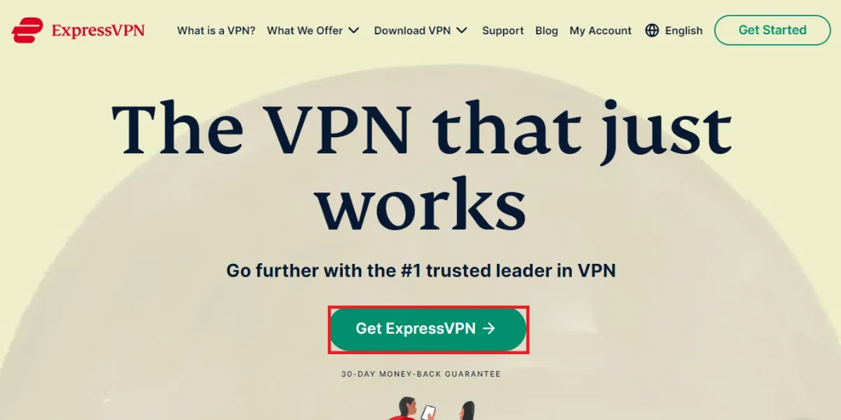 click on get expressvpn button