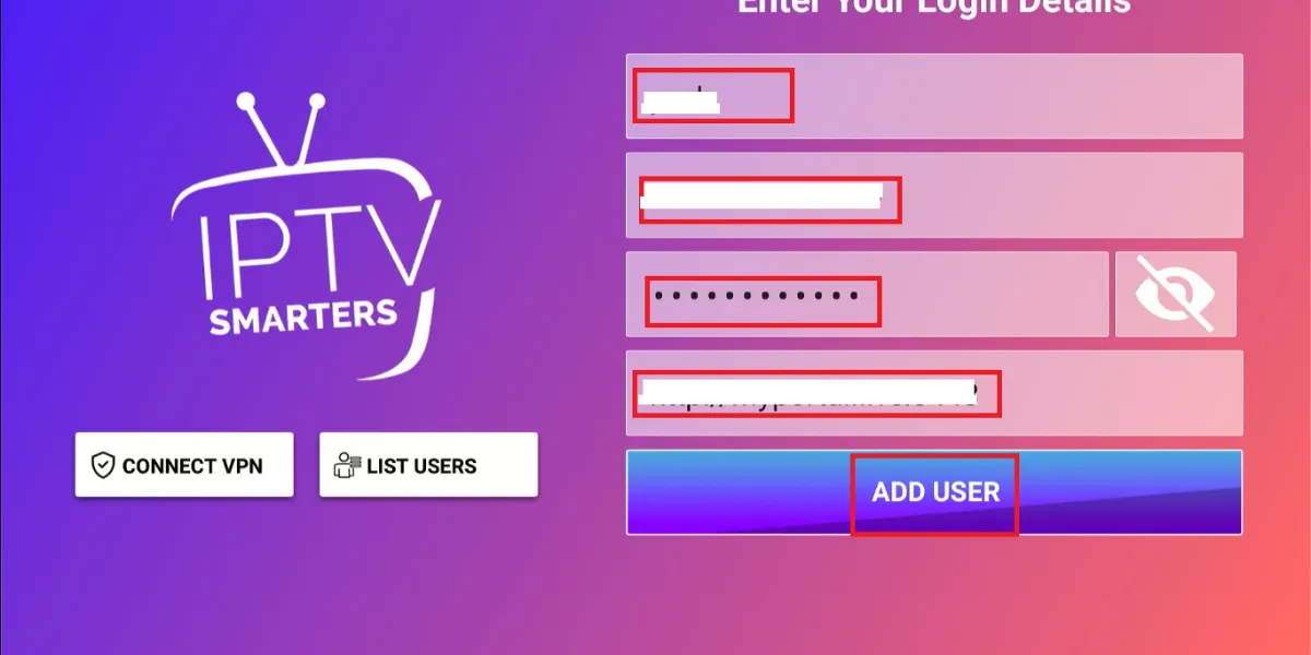 click on add user tab