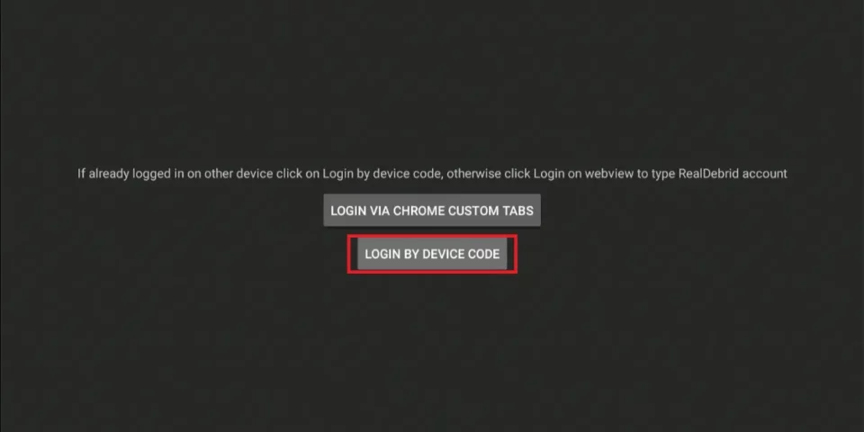 Click on Login By Device Code