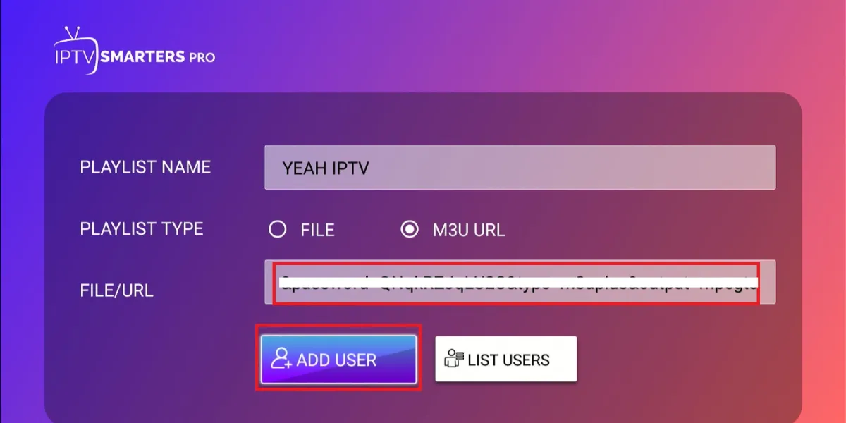 click on add user button