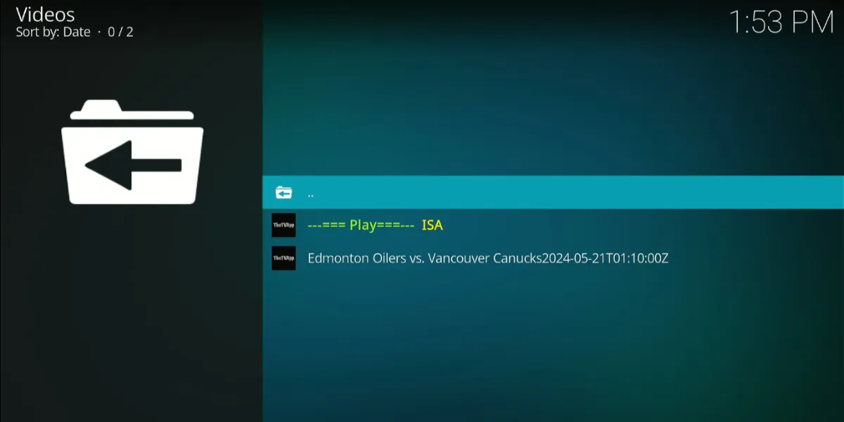 the tv app addon for kodi