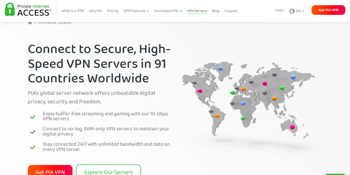 private internet access server